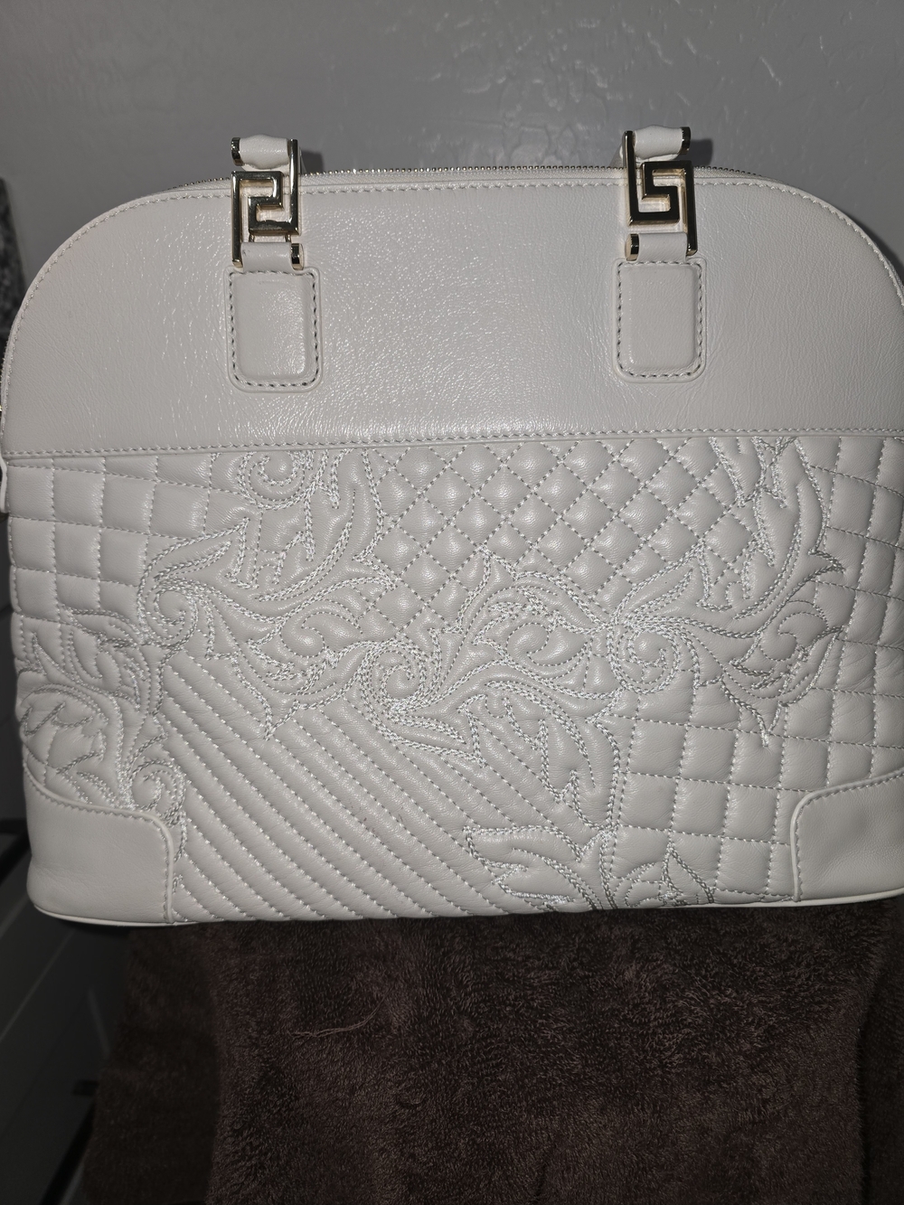 Versace Athena Barocco Quilted Nappa Vanitas Handbag - Picture 2 of 10